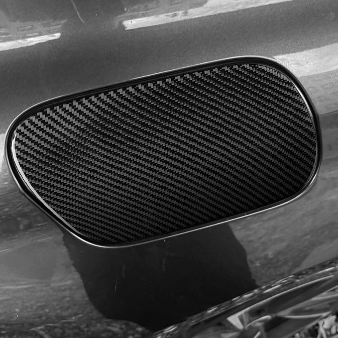 Fit for Audi A3 8Y S3 RS3 2021-2025 Carbon Fiber Fuel Gas Stickers | for Sportback 2021-2025 | Trim Fuel Cap Gas Cap Cover Decorations | Accessories | Self-adhesive | Thick Overlay