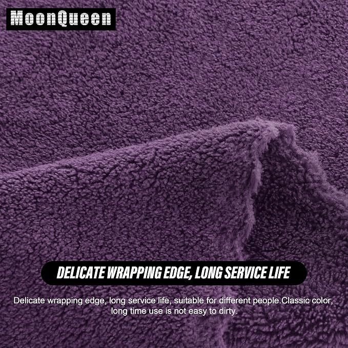 MOONQUEEN Ultra Soft Premium Washcloths Set - 12 x 12 inches - 72 Pack - Quick Drying - Highly Absorbent Coral Velvet Bathroom Wash Clothes (Plum)
