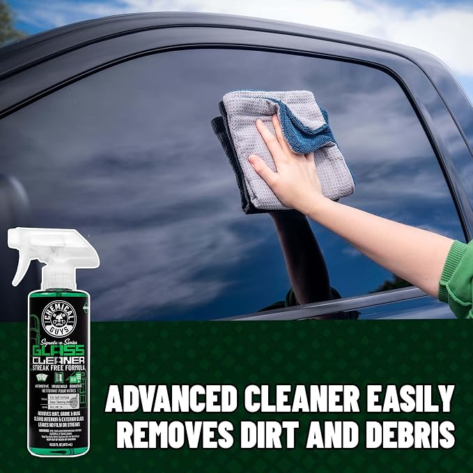 Chemical Guys, Signature Series Glass & Window Cleaner, Tint Safe, 16 oz | Ammonia-free and tint-safe, clears fingerprints, smoke film and grime from glass, mirrors and windshields