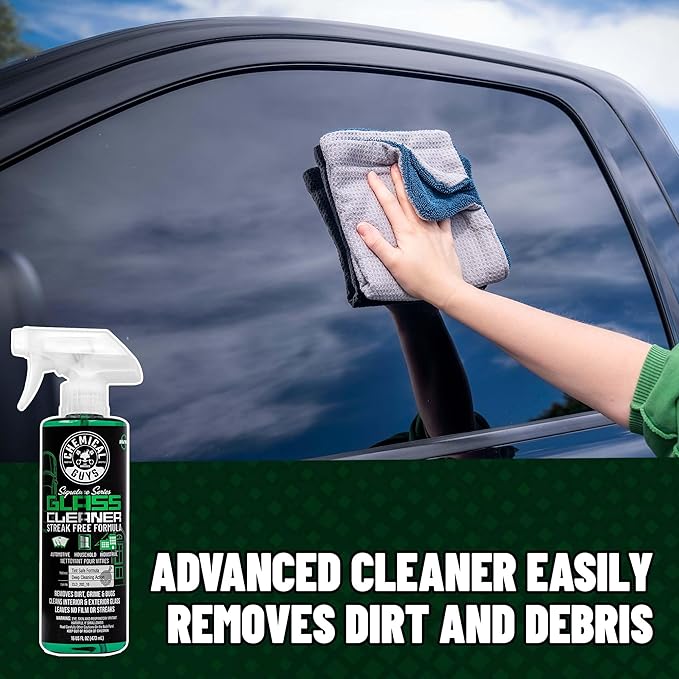 Chemical Guys, Signature Glass & Window Cleaner, Tint Safe, 16 oz, 2-Pack | Ammonia-free and tint-safe, clears fingerprints, smoke film and grime from glass, mirrors and screens, two pack