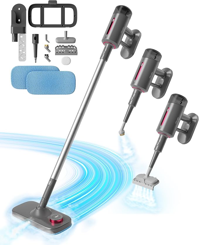Steam Mop for Floor Cleaning, 7in1 Handheld Steamer Cleaner Detachable for Hardwood Laminate,Vinyl,Carpet,Tile,Grout,All Floors, Multi Purpose for Home,1500W 230℉ 23ft Cord,Front Sprayer