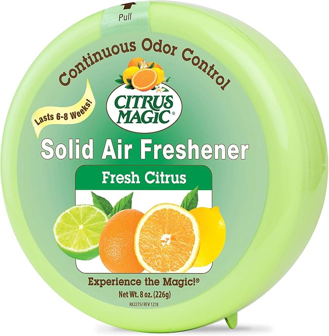 Citrus Magic Odor Absorbing Solid Air Freshener, Fresh Citrus, 8-Ounce, (Pack of 3)