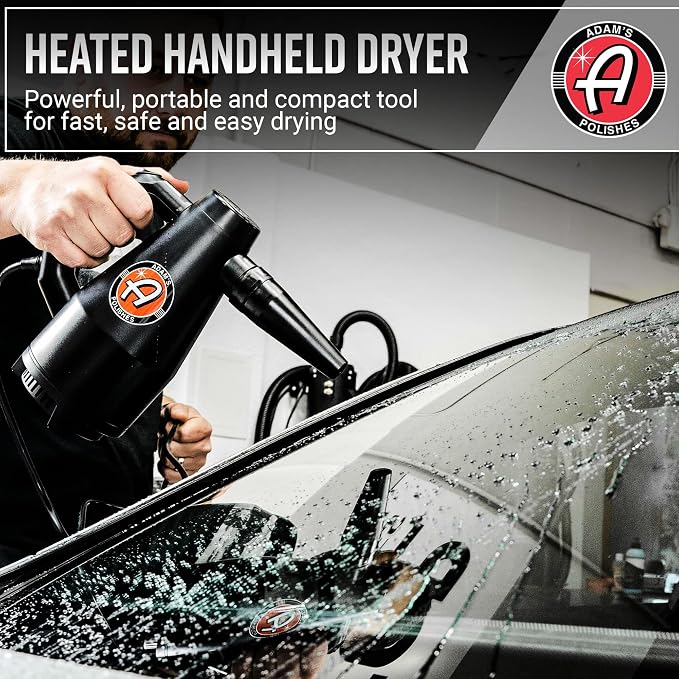 Adam's Polishes Mini Air Cannon - Handheld High Powered Filtered Car Wash Dryer Blower| Dry Before Car Cleaning, Car Detailing, Car Wax, or Ceramic Coating | Auto Tool Kit Gift Boat RV Motorcycle