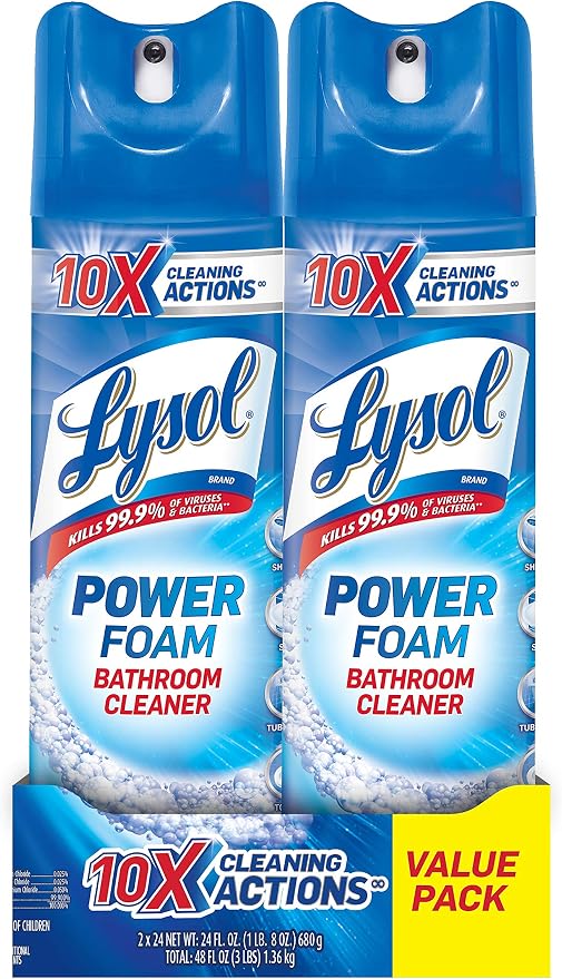 Lysol Bathroom Cleaner Spray, Blue, Island Breeze, 48oz (2X24oz)