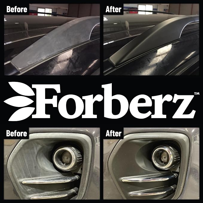 Plastic & Rubber Treatment - Non-Greasy. No Silicone. No Solvents. Paint Shop Safe. - Remove Wax/Compound/Polish Stains & Restore Sun Faded Interior & Exterior Trim. 7.5oz