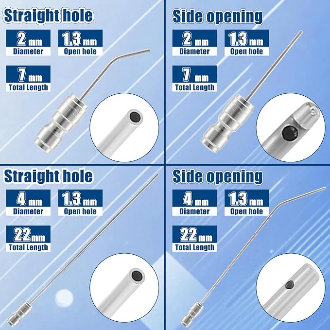 Pressure Washer Nozzle Kit, 8 Pack, 1-2 GPM | Power Washer Needle Tips for Car, Washing Machine, AC Coil, Water Heater, Appliance Cleaning, 1/4” Quick Connect