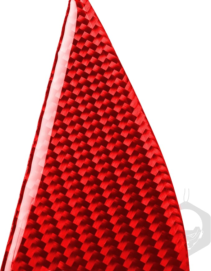 Door Speaker Trim Decals Fit for Dodge Charger/Chrysler 300 2011-2023 | Real Carbon Fiber | Accessories | Trim Door Speaker Surround Cover | Anti-scratch | Self-adhesive | Red