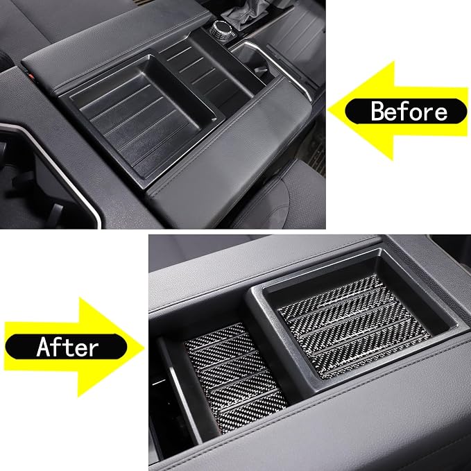 Aunginsy Car Central Control Armrest Box Slot Pad Sticker Compatible with Toyota Tundra 2022-2024 Armrest Box Storage Box Cover Slot Panel Slot Sticker Armrest Lid Storage Slot Trim Cover Accessories