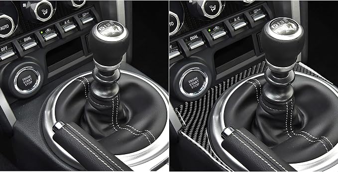 Real Carbon Fiber Trim for Subaru Accessories | for Scion FR-S/Toyota 86 2016 2017 2018 2019 2020 Gear Shift Surround Panel Interior Thick Overlay Decal