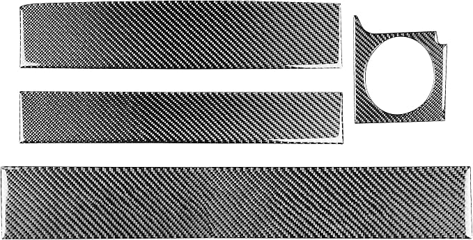 Real Carbon Fiber Trim for Ford Mustang GT Shelby Accessories | for 2005 2006 2007 2008 2009，Co-pilot Instrument Panel Cover，Thick Overlay Sticker Decal，4PCs