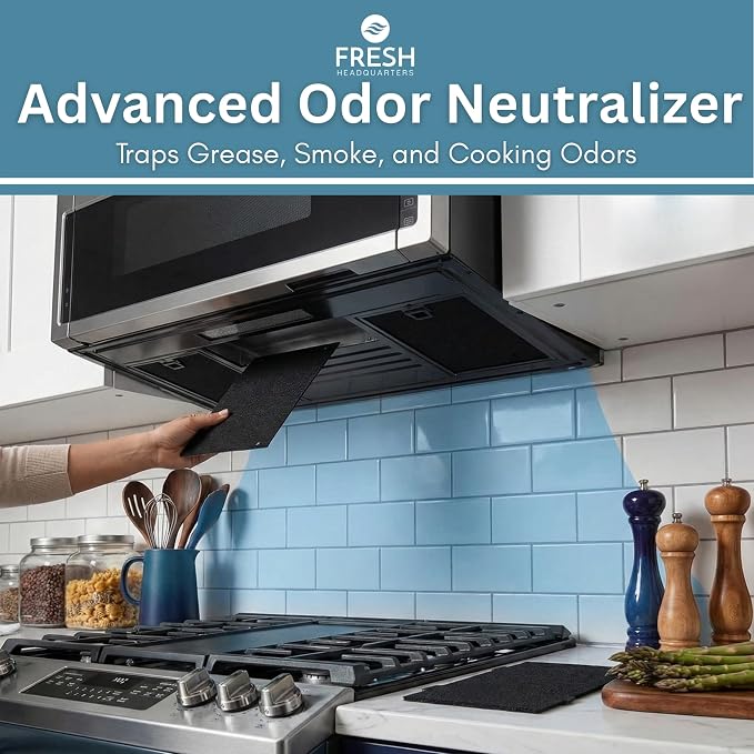 Activated Carbon Microwave Charcoal Filters - Microwave Hood Replacement Filter Compatible with Whirlpool WML55011, WML75011 & KitchenAid Low-Profile Models - Pre-Cut 10" x 7.21", 2-Pack - Made in USA