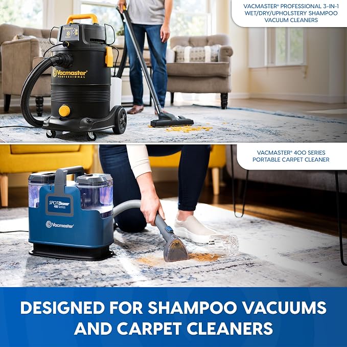 Vacmaster CCS03 Carpet Cleaning Shampoo Solution for Stain Removal 64 oz | Spot & Stain Formula for All Carpets, Upholstery & Area Rugs