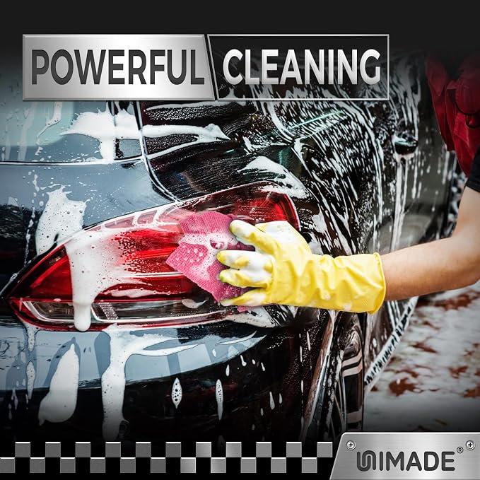 UNIMADE Microfiber Cleaning Cloth, 400PK Commercial Grade Work Rags Microfiber Towels for Cars Cleaning Rags Bulk Detailing Cloth for Automotive Bar Mechanic Restaurant Garage, 11.5"x11.5", Multicolor