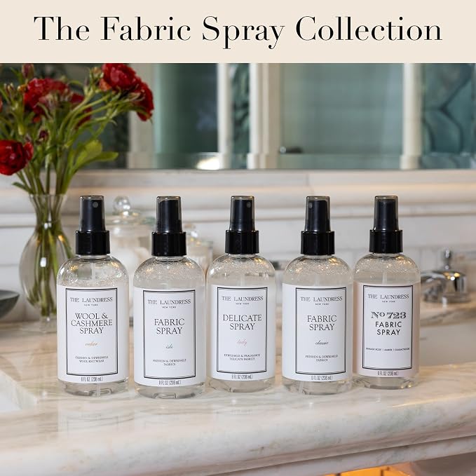 The Laundress Wool and Cashmere Fabric Spray, Wool Dewrinkle Spray, Upholstery and Linen Spray, Fabric Refresher, Cedar Scent, 8 Fl Oz (Pack of 2)