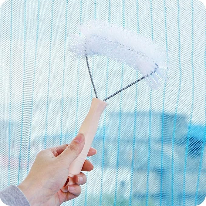 1 Piece Window Screen Cleaning Brush Screen Window Brush Screen Window Cleaning Brush Multifunction Removal Dust Brush Cleaner Brush Window Cleaner Tool, Beige