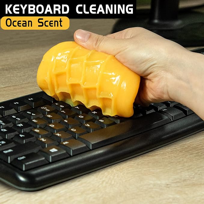 TICARVE Car Cleaning Gel Car Detailing Putty Car Cleaning Putty Gel Auto Detailing Tools Car Interior Cleaner Car Cleaning Kits Cleaning Slime Keyboard Cleaner Yellow | Car Interior Cleaner Supplies Car Putty For Cleaning Car Essentials Keyboard Office...