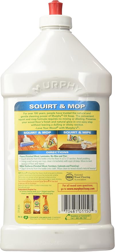 Murphys Squirt and Mop Ready To Use Wood Floor Cleaner, 32 Ounce (Packaging May Vary)