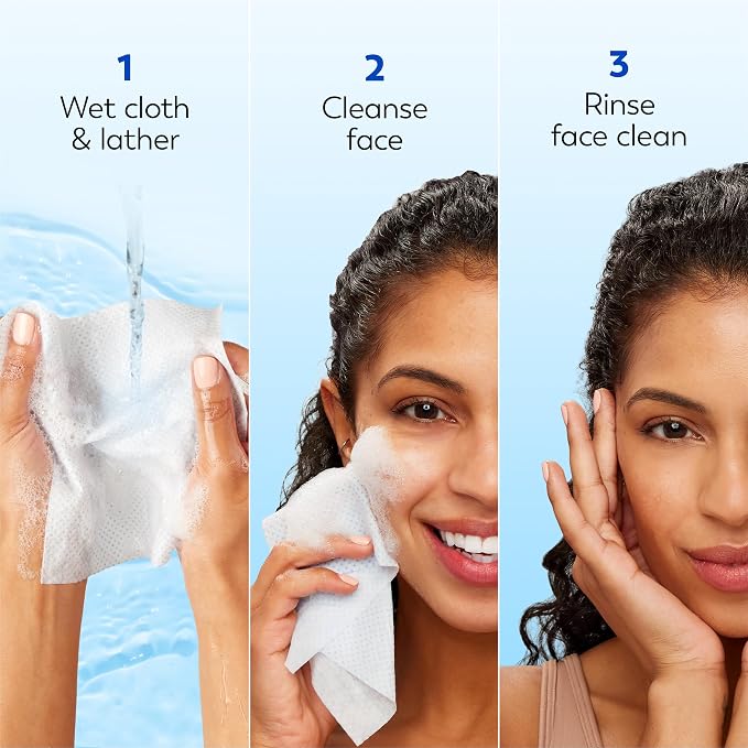 Olay Makeup Remover Wipes, Daily Facials Deep Clean Face Cleanser for Normal to Oily Skin, Alcohol & Fragrance Free, Soft Face Wash Towels, Travel Essentials for Women, Convenient Dry Cloths, 66 ct