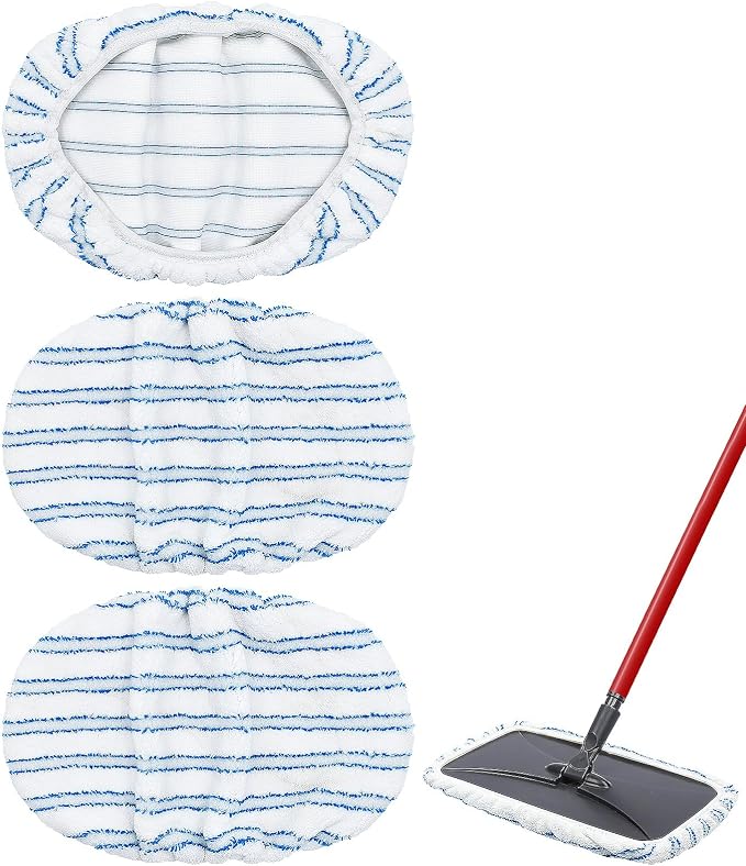 Mop Heads Replacements for Ocedar Hardwood Floor 'N More Microfiber Mop, 3 Pack Mop Refills for O-Cedar Hardwood Floor 'N More Microfiber Mop, 15 x 8 Flat Dust Mop Heads Pads for O Cedar Mop