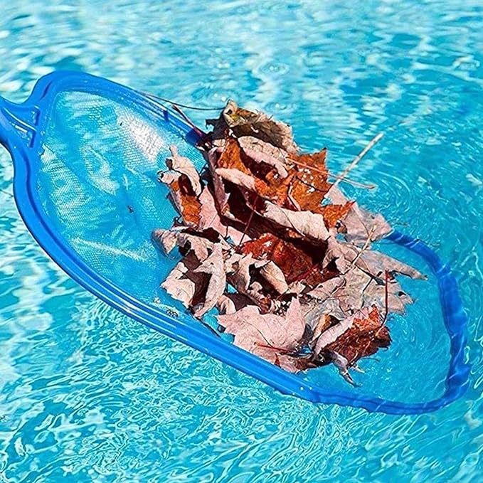 Sunnyglade Swimming Pool Cleaner Supplies/Professional Heavy Duty Pool Leaf Rake Fine Mesh Frame Net/Cleaning Leaf Skim Net (17.5x11.8in) (Pack of 2)