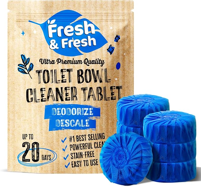 Disposable Toilet Bowl Cleaners(25 Tablets) Odor Eliminator, Fresh Scent, Multipurpose Residential and commercial Toilet Cleaners 2-3 week Lasting Toilet Bowl Cleaner