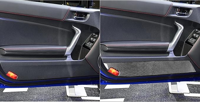Real Carbon Fiber Trim for Subaru Accessories | for BRZ/Scion FR-S/Toyota 86 2016 2017 2018 2019 2020 Door Inner Panel Lower Cover Interior Thick Overlay Decal