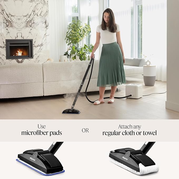 Dupray Neat Steam Cleaner for Home - 20 pieces | Powerful multipurpose steamer | Chemical-free cleaning for floor, car, wall, grout & kitchen | Steam mop|20 Accessories