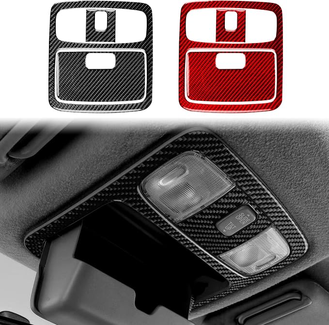 Reading Lamp Stickers Fit for Toyota 4Runner(N210) 2003-2009 Type-A | for SR5/Sport Edition/Limited | Real Carbon Fiber | Accessories | Overhead Reading Lamp Cover Trim | Thick Overlay