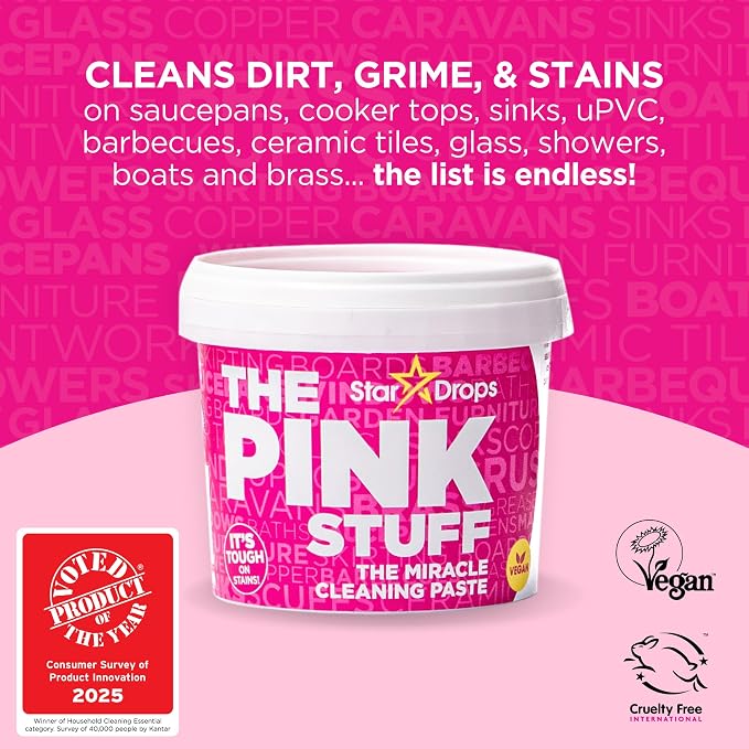 Stardrops- The Pink Stuff Miracle Cleaning Paste - SQeeZY Scrubber Sponge Bundle