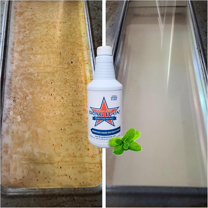 Bring It On Grout Cleaner, Hard Water Stain Remover, Remove Spots on Shower Door, Clean Tile, Fiberglass, Windows, Grout Lines Cleaner 16 Ounce | Hard Water Stain Removal for Glass Shower Doors, Windows, Mirrors, and Bathroom Tile Grout Cleaner