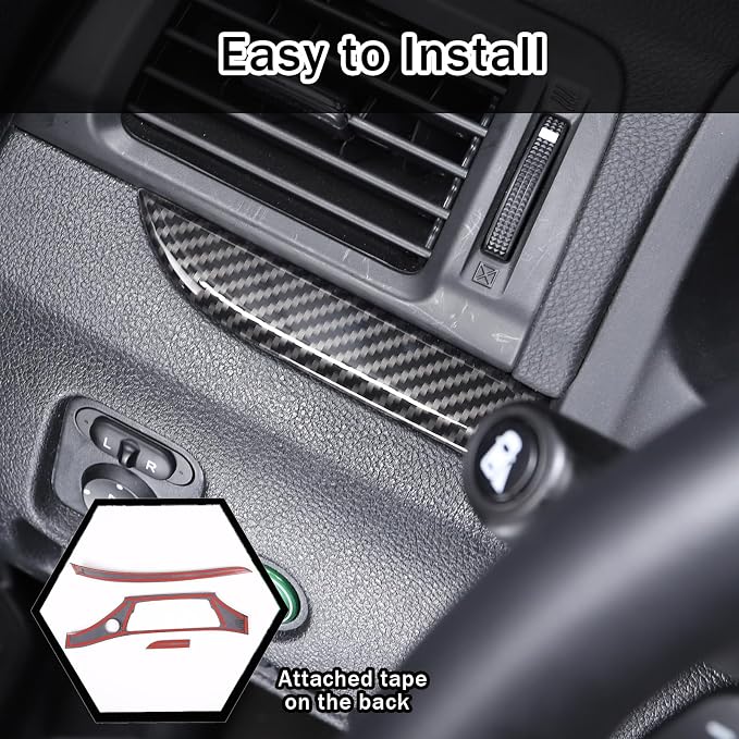 Center Console Dashboard Panel Strip Trim for Honda Pilot 2016-2022 Interior Decorative Cover Protector Accessories Anti Scratch ABS Material (Carbon Fiber Pattern)