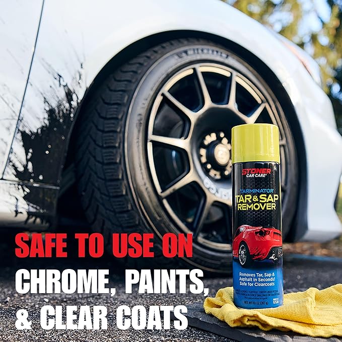 Stoner Car Care 91154-2PK Tarminator Tar, Sap, and Asphalt Remover – Fast Acting Tar and Sap Remover for Cars – Clear Coat Safe Auto Cleaner for Paint, Chrome and Wheels – 10 oz (Pack of 2)