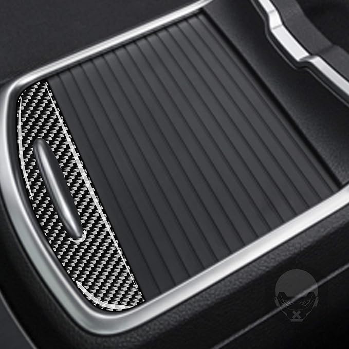Real Carbon Fiber Trim for Dodge Charger Chrysler 300 Accessories | for Charger 2011+ Chrysler 300 2011-2023 Cup Holder Lid Push Handle Sticker Interior Thick Overlay Decal