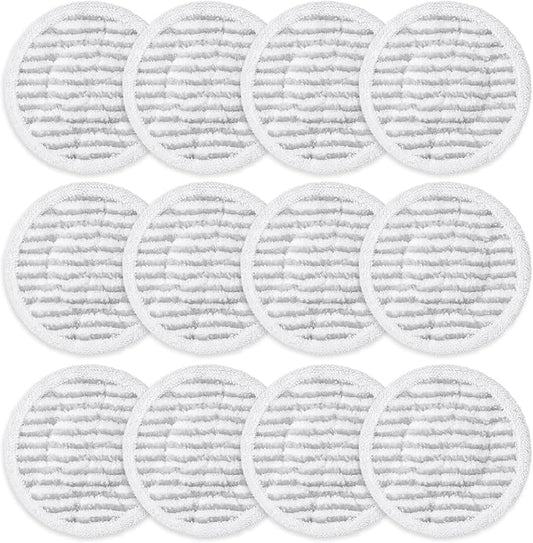 12 Pack Steam Mop Pads Compatible with Shark S8201 S8001 S7001 S7201 | S7005 S7000 Series, S7000AMZ S7001TGT– Microfiber Replacement Scrub Pad, All-in-One Reusable Cleaning Refills for Hard Floor