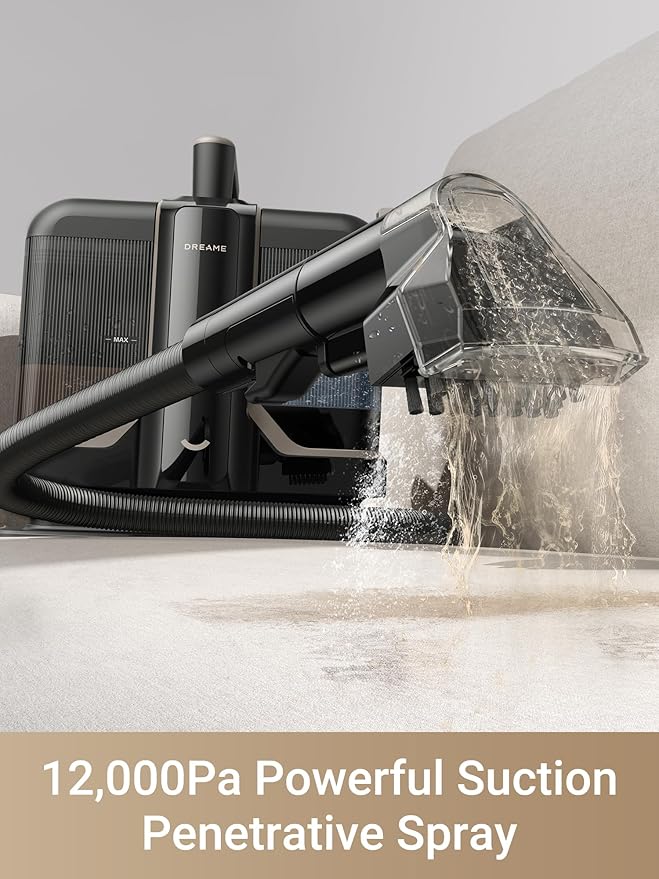 DREAME N10 Carpet Cleaner Machine, Portable Upholstery Spot Cleaner with Hot Water Cleaning, 12Kpa Powerful Suction with Versatile Tools for Pets, Carpet, Area Rugs, Coach and Car, Self-Cleaning