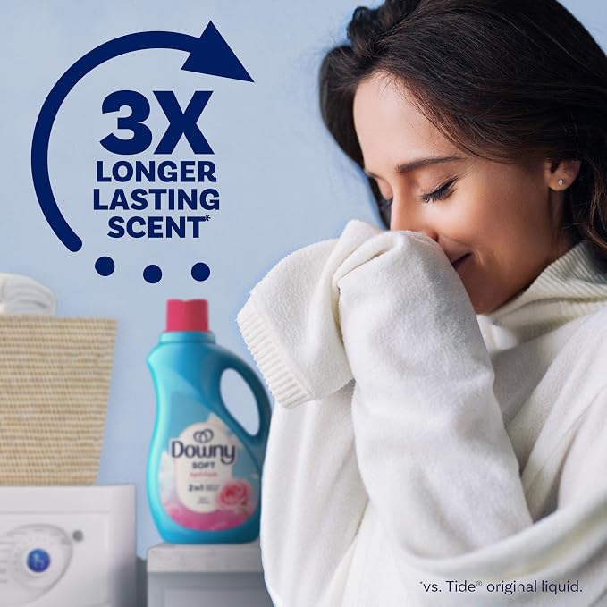 Downy Liquid Fabric Softener,April Fresh 2-in-1 Fresh & Soft,140 Fl Oz,190 Loads,Fabric Conditioner For Freshness And Softness,(Pack of 2)