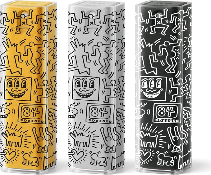 am Mist Screen Cleaner Spray, Microfiber Cloth – Alcohol-Free, Keith Haring | Mist screen cleaner with integrated microfiber cloth for phones, tablets, laptops, TVs and car displays.