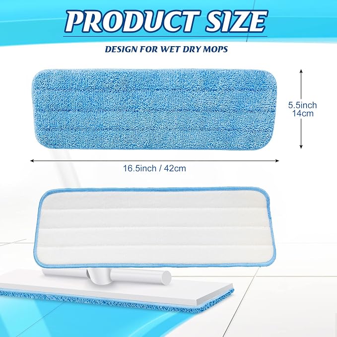 Microfiber Mop Pad, Spray Mop Replacement Heads for Wet Dry Mops, Machine Washable Reusable Household Replacement Pads for Hardwood and Hard Surface Floor Cleaning and Scrubbing (70 Pcs)