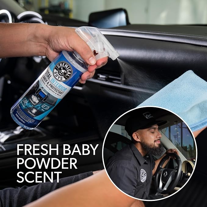 Chemical Guys, Total Interior Cleaner & Protectant, Leather & Vinyl, 32 oz | Cleans dashboards, seats, door panels, trim and glass in one step, leaving a fresh, streak-free, factory-style look