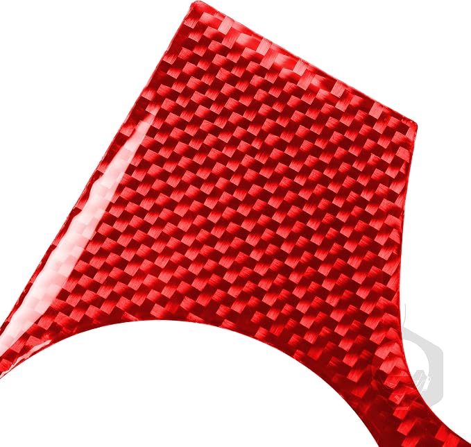 Rear Cup Holder Trim Fit for Dodge Charger/Chrysler 300 2011-2023 | Real Carbon Fiber | Accessories | Anti-scratch | Self-adhesive | Red