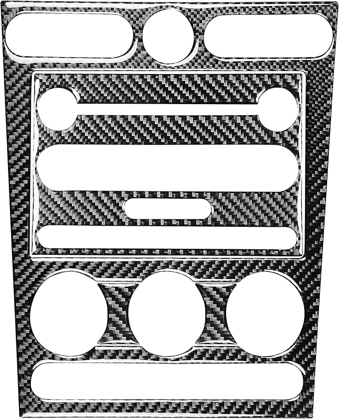 Real Carbon Fiber Trim for Ford Mustang GT Shelby Accessories | for 2005 2006 2007 2008 2009，Central Instrument Console Panel Cover Kit，Thick Overlay Sticker Decal，4PCs