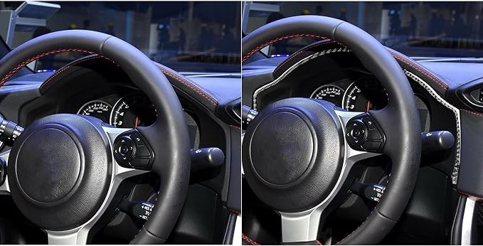 Real Carbon Fiber Trim for Subaru Accessories | for BRZ/Scion FR-S/Toyota 86 2016 2017 2018 2019 2020 Speedometer Surround Strip Interior Thick Overlay Decal