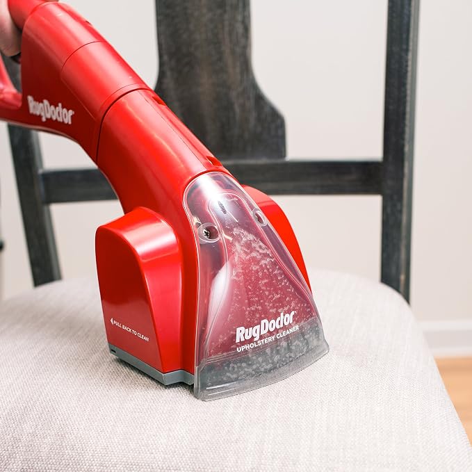 Rug Doctor Pro Motorized Upholstery Tool For Pro Deep Commercial Cleaner | Motorized Brush with Strong Suction Sprays and Scrubs to Clean Stairs and Upholstery, Long 12-ft Flexible Hose