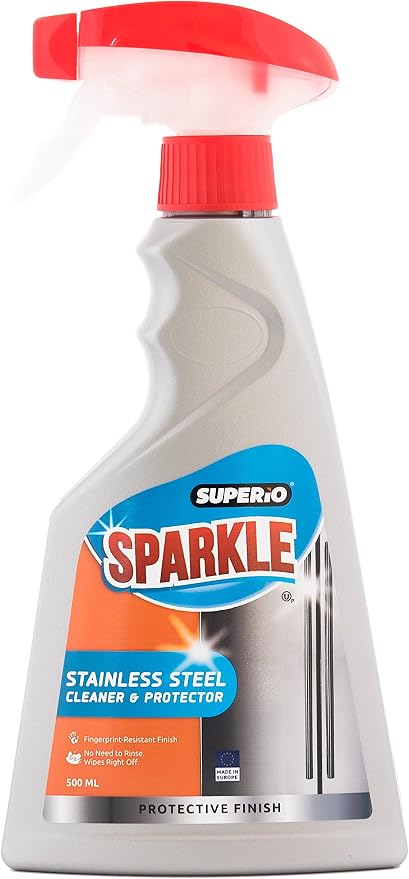 Superio Brushed Stainless Steel Cleaner and Protector 17 Ounces- 500 Milliliter