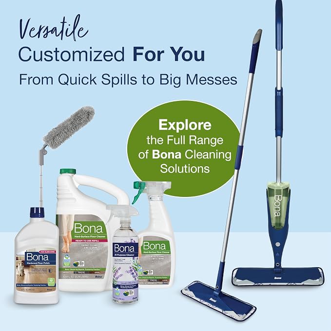Bona Multi-Surface Floor Cleaner Concentrate - 1 fl oz - 4-Pack - Residue-Free Floor Cleaning Solution for Bona Spray Mop and Spray Bottle Refill - For Stone, Tile, Laminate, and Vinyl Floors