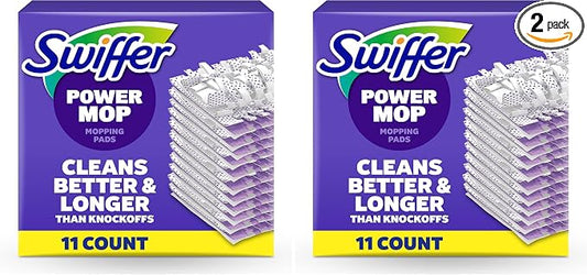 Swiffer PowerMop Multi-Surface Mopping Pad Refills,Made by Swiffer,for Floor Cleaning,11 Count (Pack of 2)