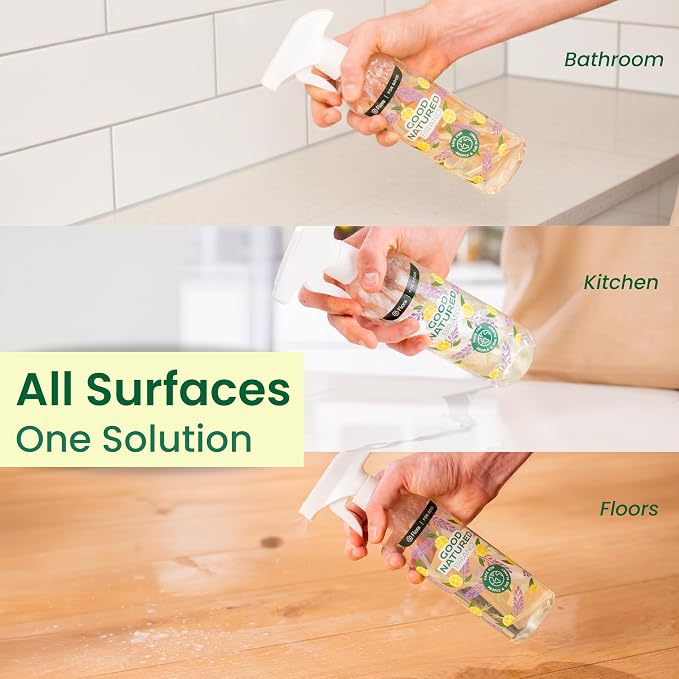 Good Natured Brand All-Purpose Cleaner Concentrate | 8oz makes 128oz | Lemon Essential Oil | 16X Concentrated Natural Multi-Surface Cleaner
