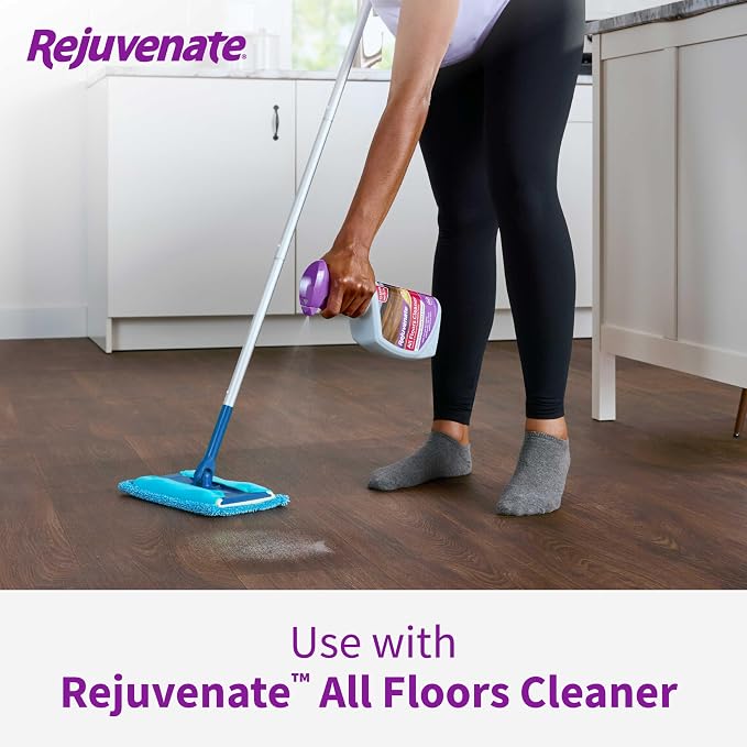 Rejuvenate Microfiber Sweeper Pads, Fit Swiffer Sweeper Mops for A Sustainable Alternative to Disposable Cleaning Pads, Trap Dirt, Dust and Hair and Remove Dirt and Grime, 5 Count