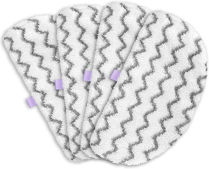 4 Pack PowerFresh Replacement Steam Mop Pads Compatible with Bissell PowerFresh Steam Mop, Fits 1940, 1806, 1544, 1440 Series, Microfiber Scrubbing Pads for Sealed Hard Floors