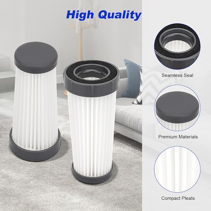 Mattress Vacuum Filters Compatible with Teant Mattress Bed Vacuum Cleaner | Washable Hepa Mattress Filters Replacement for Teant Blue, Grey Upgrade, Pink Bed Mattress Vacuum (4 Pack)